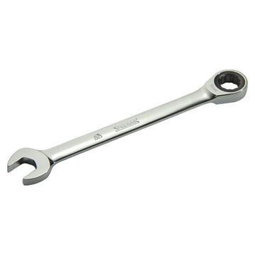 Non-Reversible Combination Wrench, 5/16 in, Ratcheting, 12 Points, 5-1/2 in lg, 0 deg