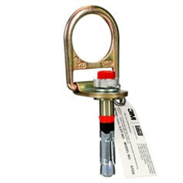 Concrete Anchor D-ring, 310 Lb, 12 Mm Ring Dia, Zinc Plated Steel