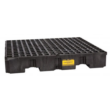 Low Profile Containment Pallet, 51-1/2 in lg, 51-1/2 In wd, 8 in ht, Polyethylene, 66 gal Sump