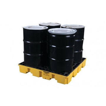 Low Profile Containment Pallet, 51-1/2 in lg, 51-1/2 In wd, 8 in ht, Polyethylene, 66 gal Sump