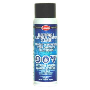 Nettoyant pour contact d'équipement électrique, contenant de 8 oz, blanc