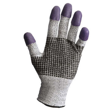 Cut Resistant Sleeve, M, Nitrile Palm, Purple, White, Black, Ambidextrous, Dyneema® Fabric