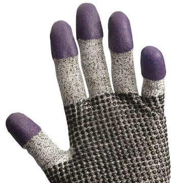 Cut Resistant Sleeve, L, Nitrile Palm, Purple, White, Black, Ambidextrous, Dyneema® Fabric