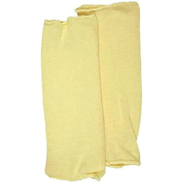 Cut Resistant Sleeve Without Thumb Hole , 10 In Lg, Kevlar®, Yellow