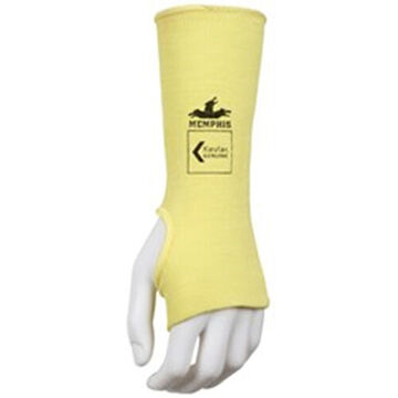 With Thumb Slot Cut Resistant Sleeve, 2-1/4 In W, 10 In Lg, Kevlar®, Yellow