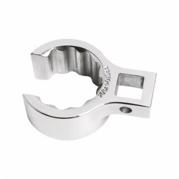 Flare Nut Crowfoot Wrench, 11/16 In, Single End, 12 Points, 1-13/16 In Lg, 3/8 In Drive