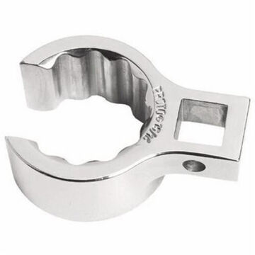 Flare Nut Crowfoot Wrench, 1-11/16 In, Single End, 12 Points, 3-13/16 In Lg, 1/2 In Drive