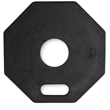 Delineator Base, 11 lb, Rubber, Black