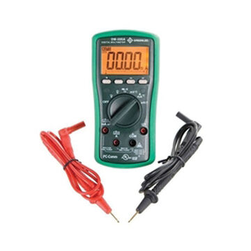 Digital Multimeter, 60 mV to 1000 V, 600 mA to 10 A, 600 ohm to 60 mohm, Backlit LCD