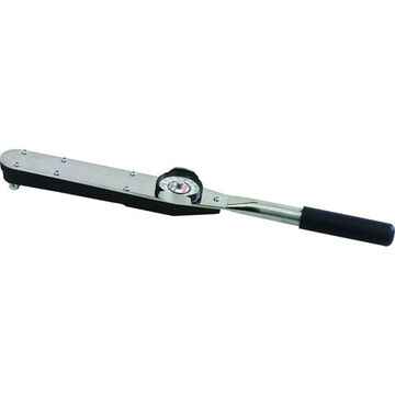 Dual Scale Dial Torque Wrench, 1/2 in Drive, 35 to 175 ft-lb, Fixed/Ratcheting, 5 ft-lb, 21-1/2 in lg
