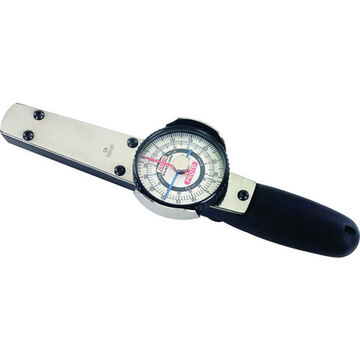 Dual Scale Dial Torque Wrench, 3/8 in Drive, 50 to 250 in-lb, Fixed/Ratcheting, 5 in-lb, 10 in lg