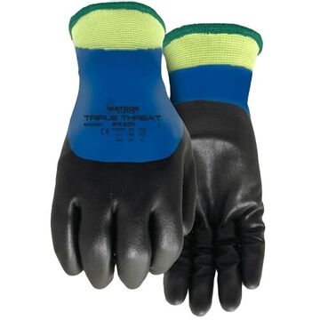 Manche Résistant aux coupures Stealth Triple Threat, Noir, bleu, polyester