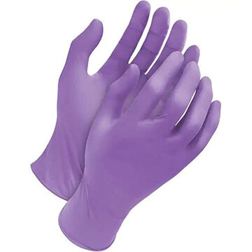 Gants jetables ambidextres, violet, tri-polymère