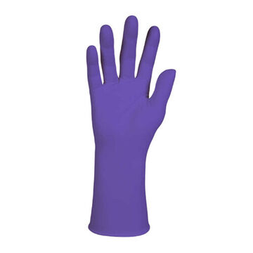 Ambidextrous Disposable Gloves, S, Nitrile Palm, Purple, Nitrile