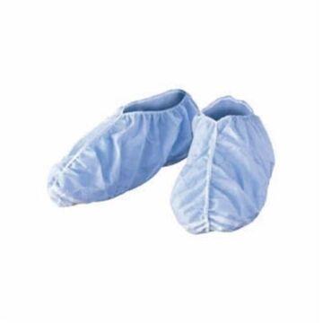 Disposable Shoe and Boot Cover, L, Blue, Fabric, Elastic