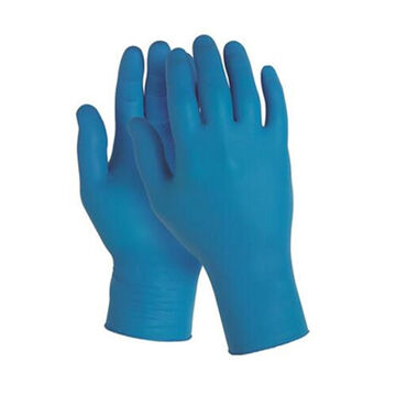 Ambidextrous Disposable Gloves, S, Nitrile Palm, Blue, Nitrile