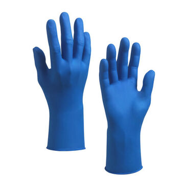 Ambidextrous Disposable Gloves, L, Nitrile Palm, Blue, Nitrile