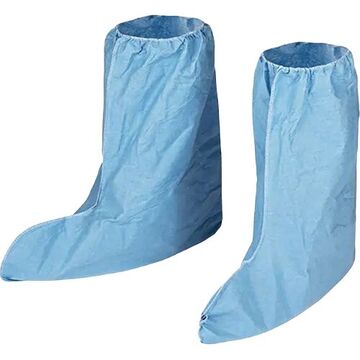 Disposable Shoe and Boot Cover, 2XL, 17 in ht, Blue, FR Treated Fabric