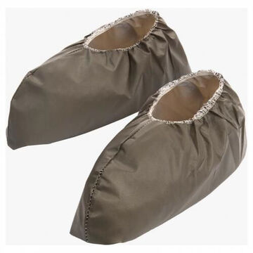 Couvre-chaussures et bottes jetables antidérapants, XL, 6-1/2 pouce ht, noir, cheville élastique