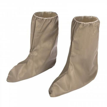 Couvre-chaussures et bottes jetables légers et économiques à coutures serrées, 2XL, 17 pouce ht, gris, cheville et haut élastiques