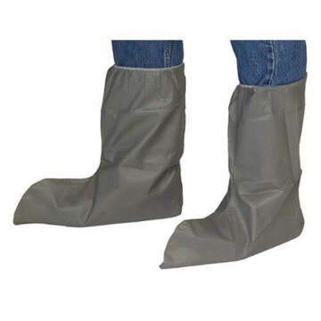Non-Skid Disposable Shoe and Boot Cover, XL, Gray, Elastic Ankle