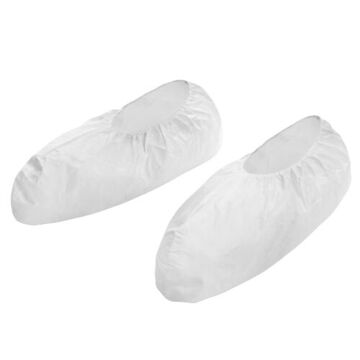 Shoe/boot Cover Non-skid Disposable, Jumbo, White, Elastic Ankle