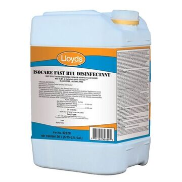 Disinfectant Cleaner, 20 l Container, Pail, Liquid, Water White