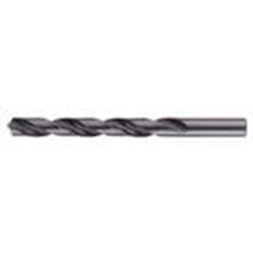 Drill Bit, 4 in oal, Spiral, 1/4 in, Straight, 118 deg, High Speed Steel, High Speed Steel, Black Oxide, Black, Ferrous Metal, Low Carbon, Non-Ferrous Metal and Stainless Steel