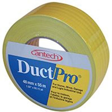 Duct Tape, 55 m lg, 48 mm wd, 9 mil thk, Yellow