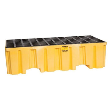 Drum Spill Pallet, 2 Drums, 66 gal, 26.25 in ht, Yellow
