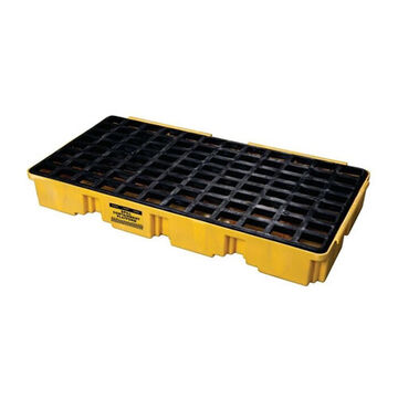 Drum Spill Pallet, 2 Drums, 30 gal, 6.63 in ht, Yellow