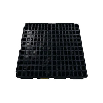 Drum Spill Pallet, 4 Drums, 60.5 gal, 51.5 in ht, Black