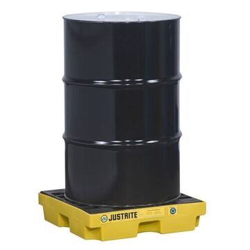 Drum Spill Pallet, 1 Drum, 12 gal, 5.5 in ht, Yellow