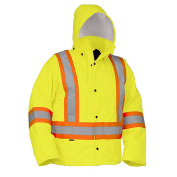 High Visibility Drivers Jacket, S, Lime, Polyester Ripstop, 34 to 36 in Chest
