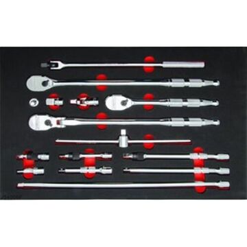 Hand Ratchet Drive Tools and Accessories Set, Full Polish, Chrome