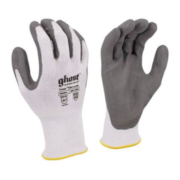 Driver Gloves, Polyurethane Palm, White, Polyurethane