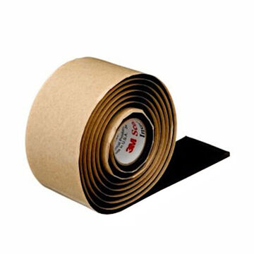 Putty Electrical Insulation, 1.5 M Lg, 38 Mm Wd, 3.175 Mm Thk, Black