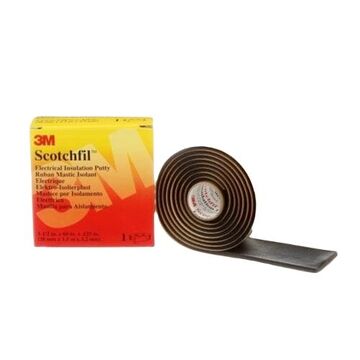 Putty Electrical Insulation, 1.5 M Lg, 38 Mm Wd, 3.175 Mm Thk, Black