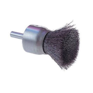 End Brush Solid Face, 3/4 In, 1/4 In, 0.01 In, Steel, 20000 Rpm