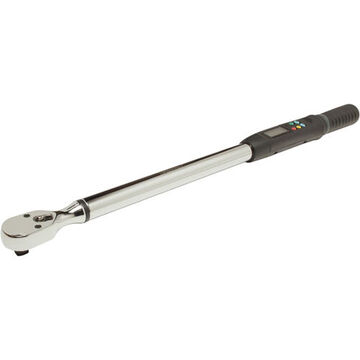 Electronic Torque Wrench, 1/2 in Drive, 150 to 3000 in-lb, Standard, 0.1 Nm, 25-19/32 in lg
