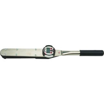 Electric Dial Electronic Torque Wrench, 1/2 in Drive, 13.3 to 133.5 nm, Fixed, 0.01 ft-lb/1 in-lb/1 Nm, 22 in lg