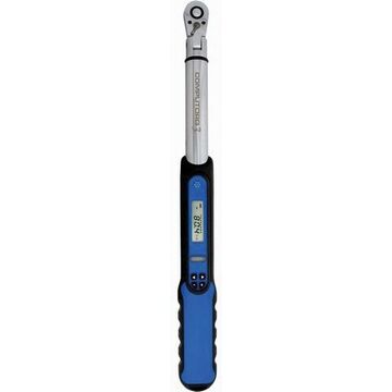 Electronic Electronic Torque Wrench, 1/4 in Drive, 20 ft-lb, Flexible/Ratcheting, 0.5 ft-lb, 15 in lg