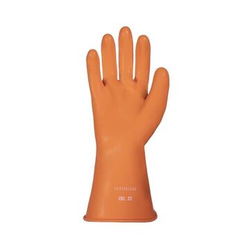Gloves Class 00 Voltage Insulating Electrical, Orange, Natural Rubber