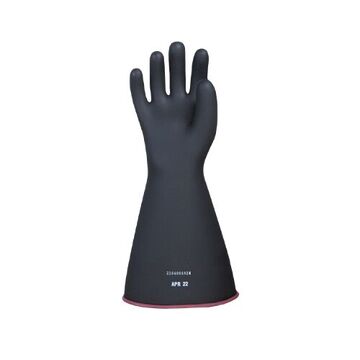 Gants électriques isolants de tension de classe 2, galvanisés noir et rouge, caoutchouc naturel