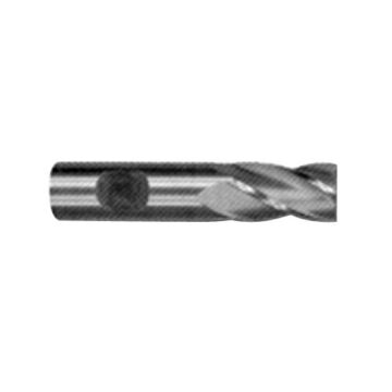 End Mill, 8 mm Cutter dia, 3/4 in dp Cut, 4 Flutes, 3/8 in Shank dia, 2-1/2 in lg