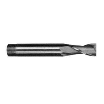 Long, Slot End Mill, 1/16 in Cutter dia, 3/16 in dp Cut, 2 Flutes, 1/4 in Shank dia, 2 in lg