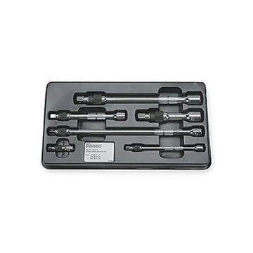 Locking Socket Extension Set, 1/4 to 1/2 in Drive, 6 Pieces, Alloy Steel, Full Polished