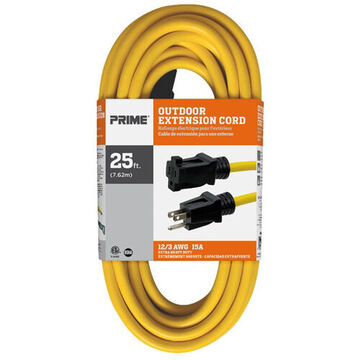 Rallonge verrouillable, 125 V, 15 A, cordon SJTW 12/3, cordon de 25 pied lg, 3 conducteurs
