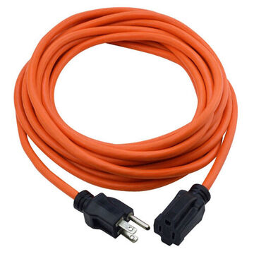 Outdoor Extension Cord, 125 V, 13 A, 1625 W, 16/3 SJTW Cord, 25 ft Cord lg, 3 Conductors