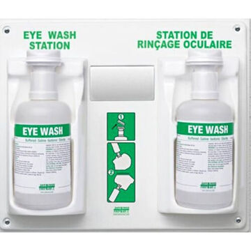 Station de lavage oculaire, contenant de 1 l, bouteille, 14-1/2 pouce ht, 17-1/2 pouce wd